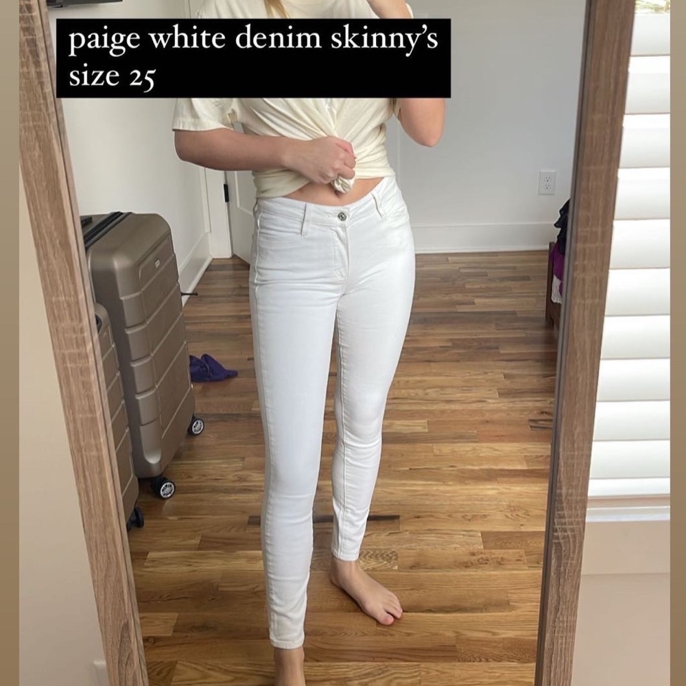 Paige by Anthropology White Denim Jeans